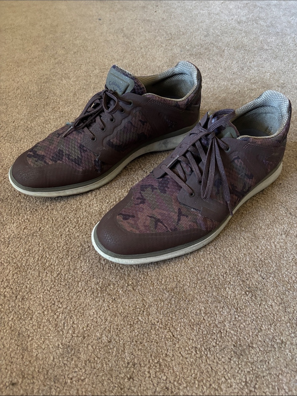 Callaway Men's Brown Camo Athletic Sneakers